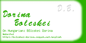 dorina bolcskei business card